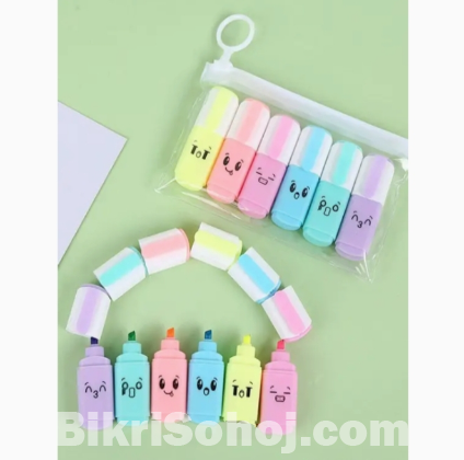 Photo Highlighter Pen 6 Pcs Pack